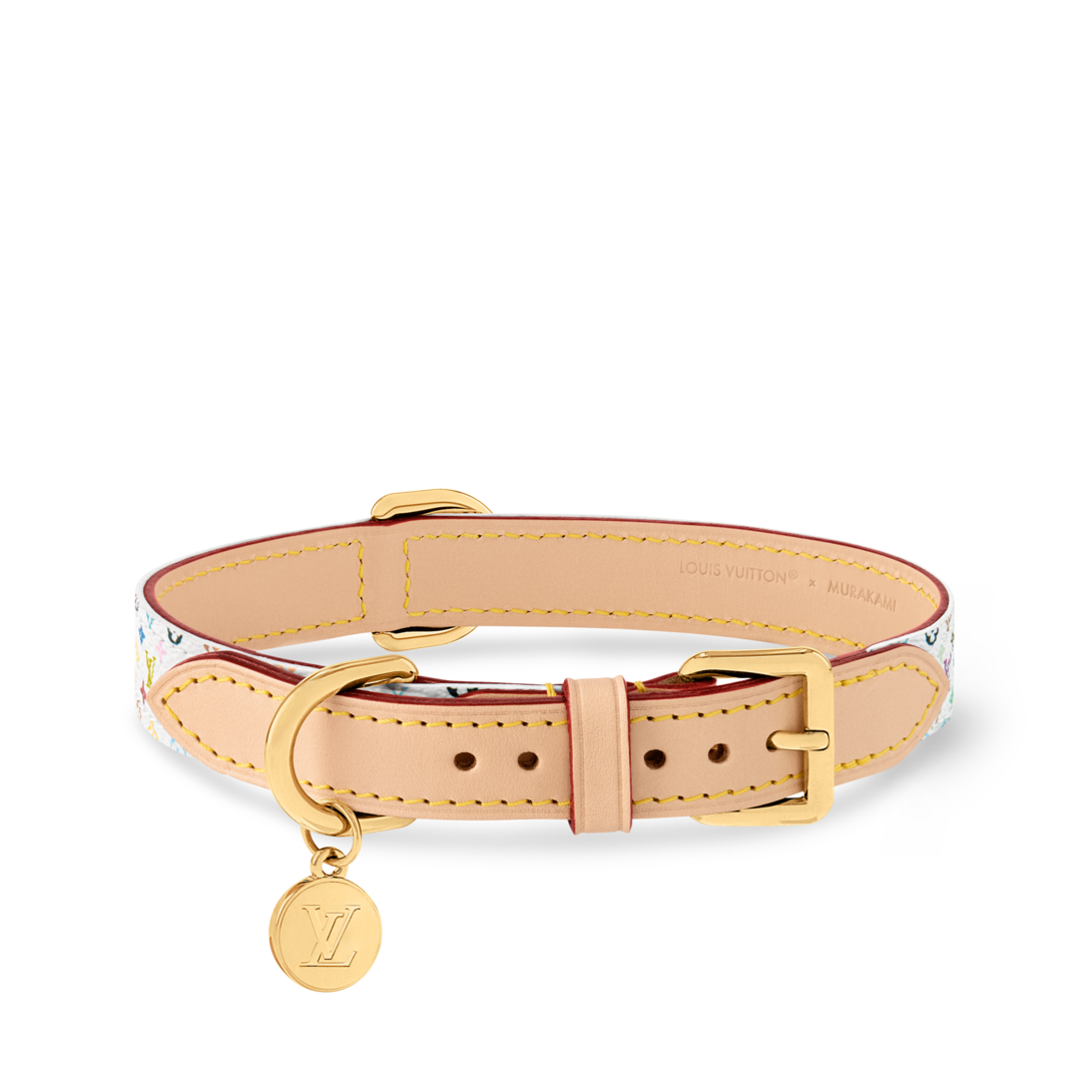 LV x TM 彩色Monogram 狗頸圈MM - 名牌寵物飾品- GI1315 白色| LOUIS